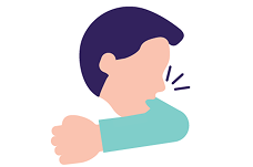 Icon coughing man